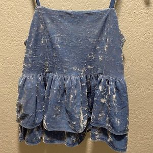 American Eagle velvet babydoll shirt